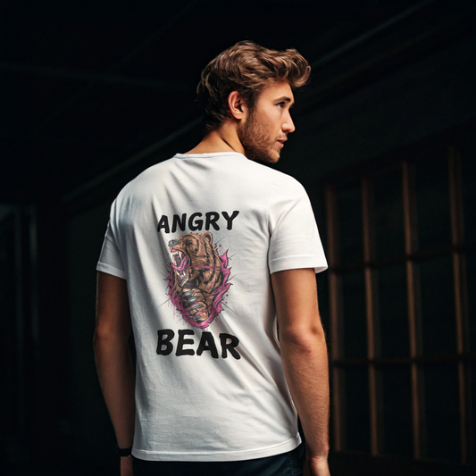 OVERSIZE T-SHIRT ANGRY BEAR WITH LIGHT COLOURS